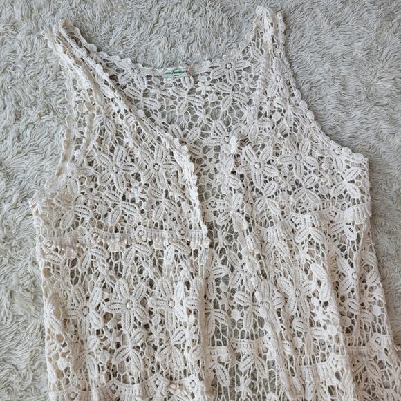 Vivid Importers Open Front Lace Midi Cardigan OS - Picture 5 of 7